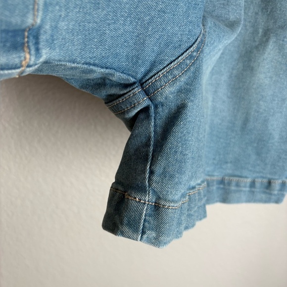 Roxy Denim Romper Left Behind Blue Women Large - Picture 9 of 10